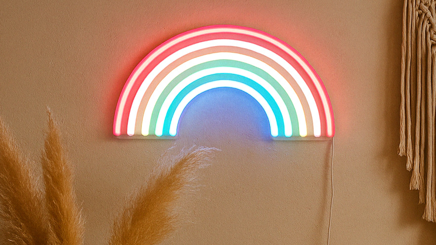 Regenbogen Neonlicht